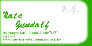 mate gundolf business card